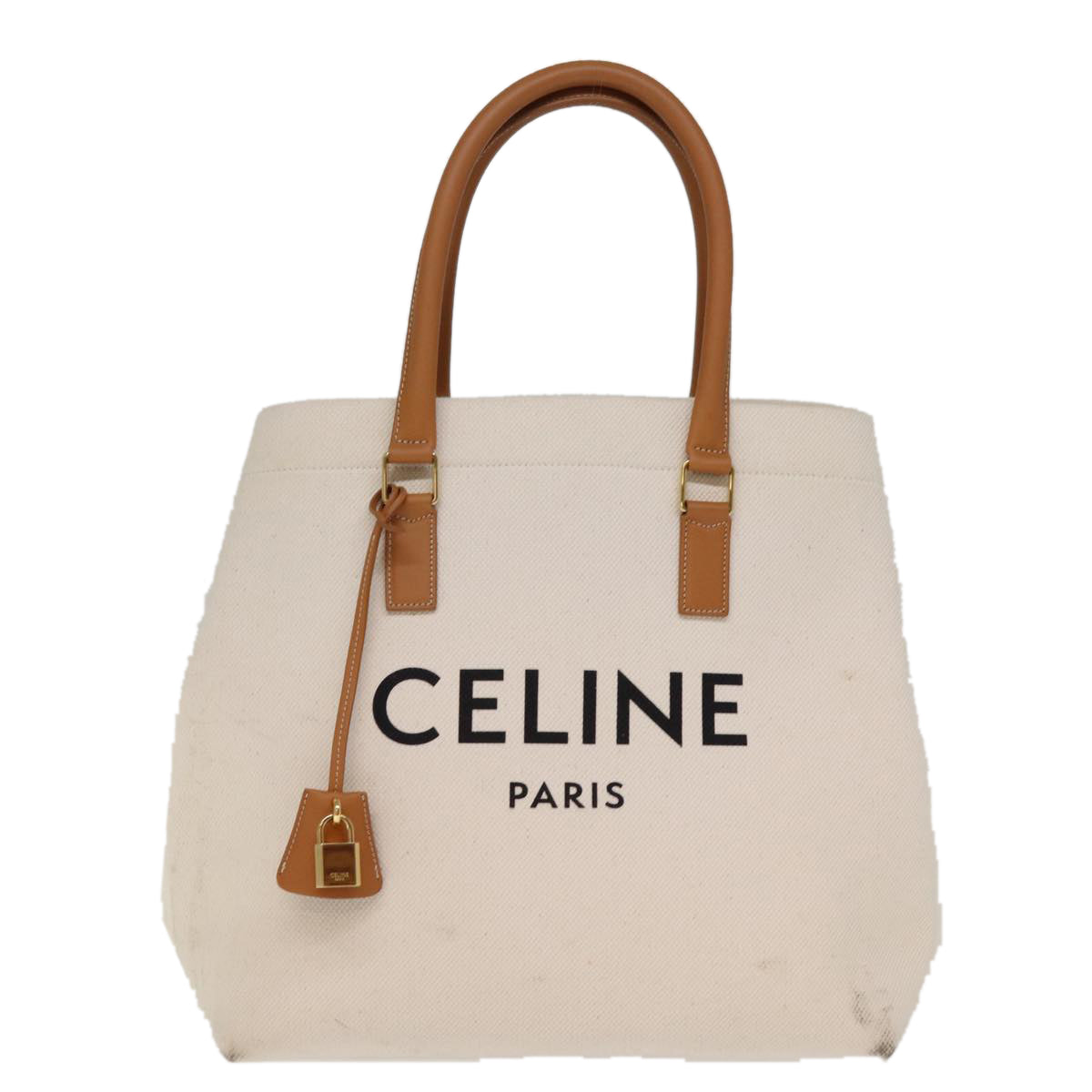 Luxury CELINE Horizontal Cabas Tote Bag Canvas Cream 74667