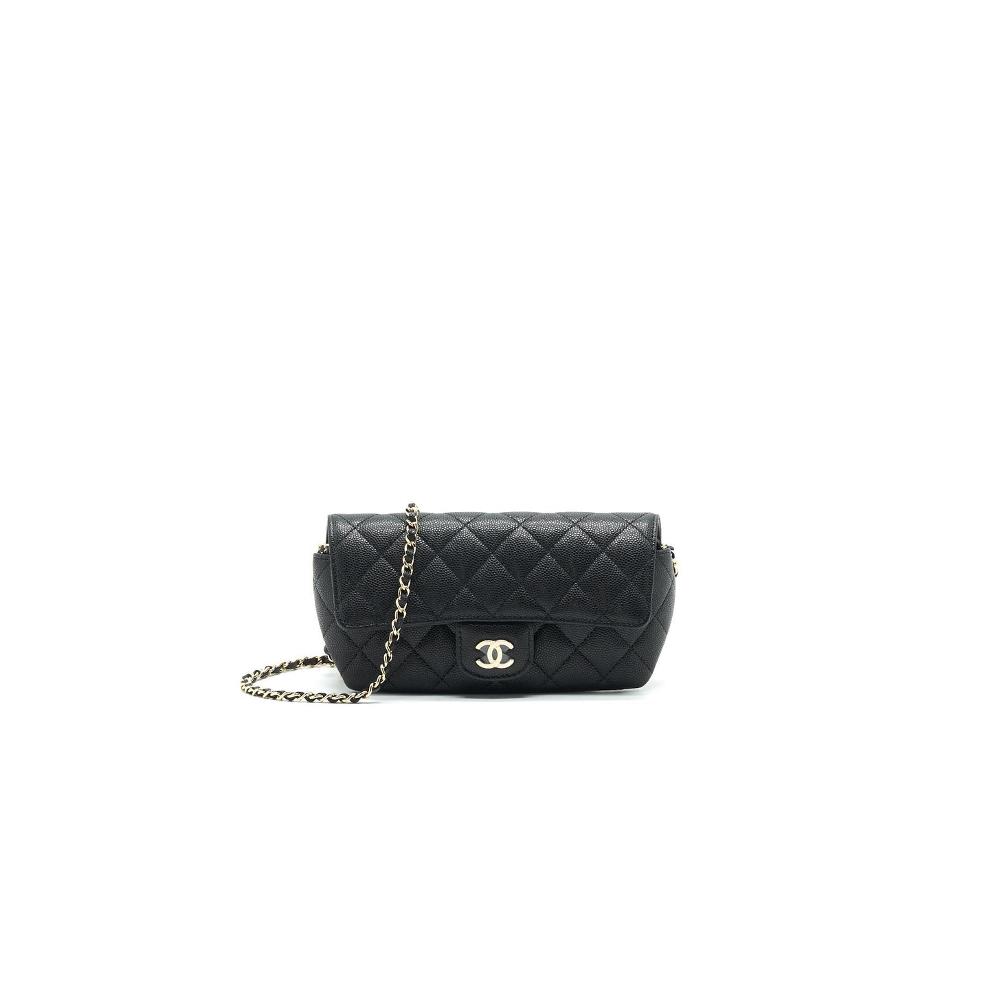Chanel Glasses Case With Classic Chain Black L
