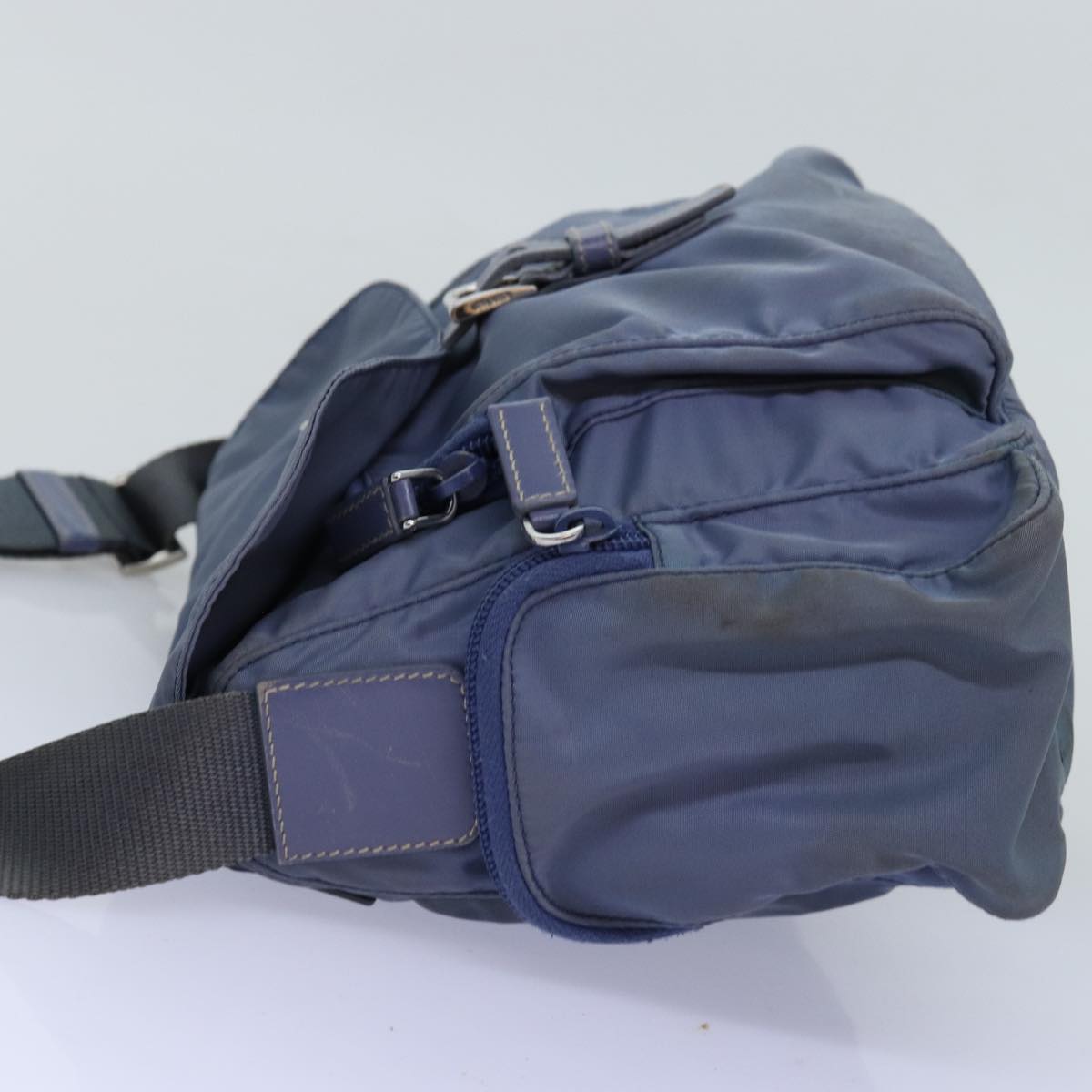 PRADA Shoulder Bag Nylon Blue Auth 74963