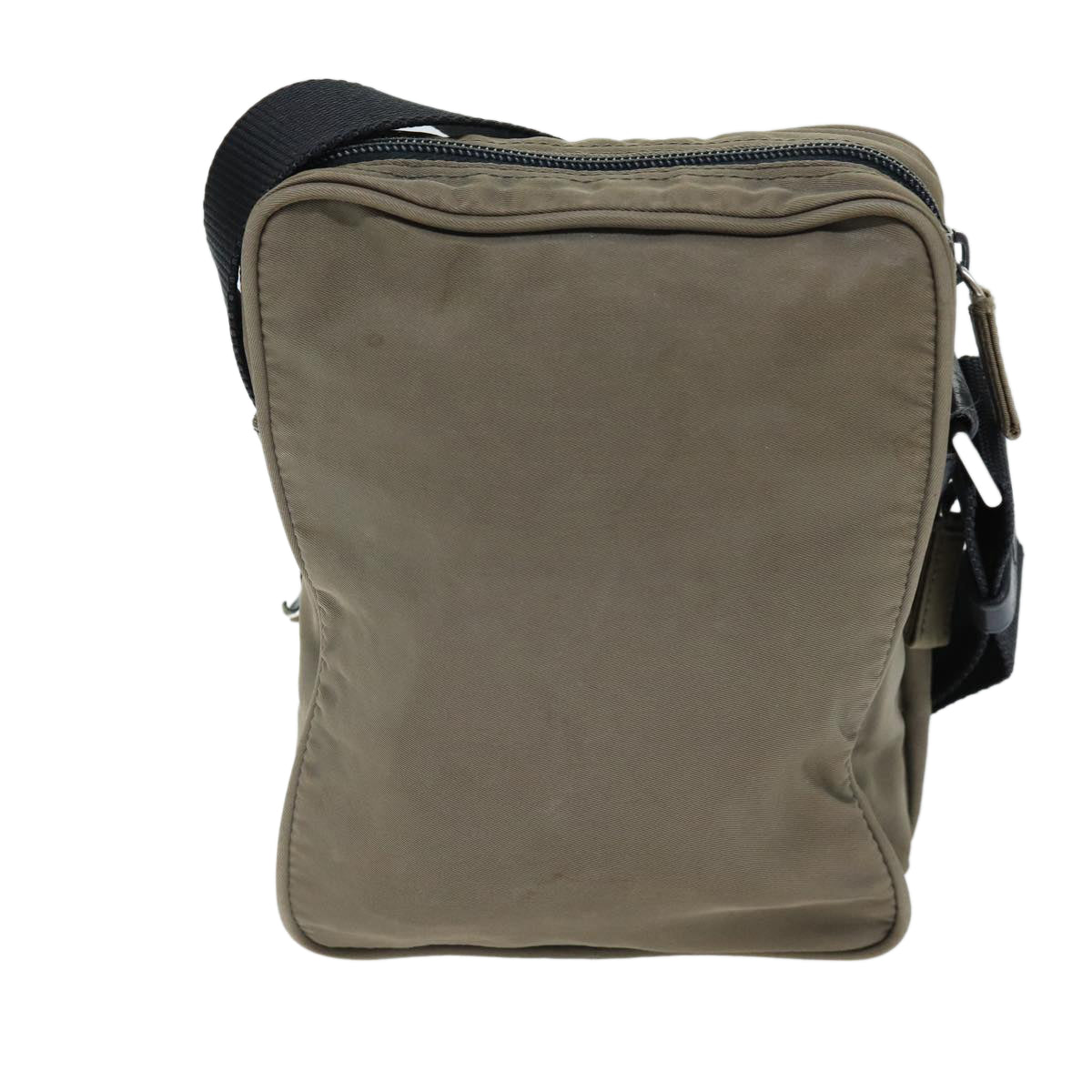 PRADA Shoulder Bag Nylon Beige Auth 75014