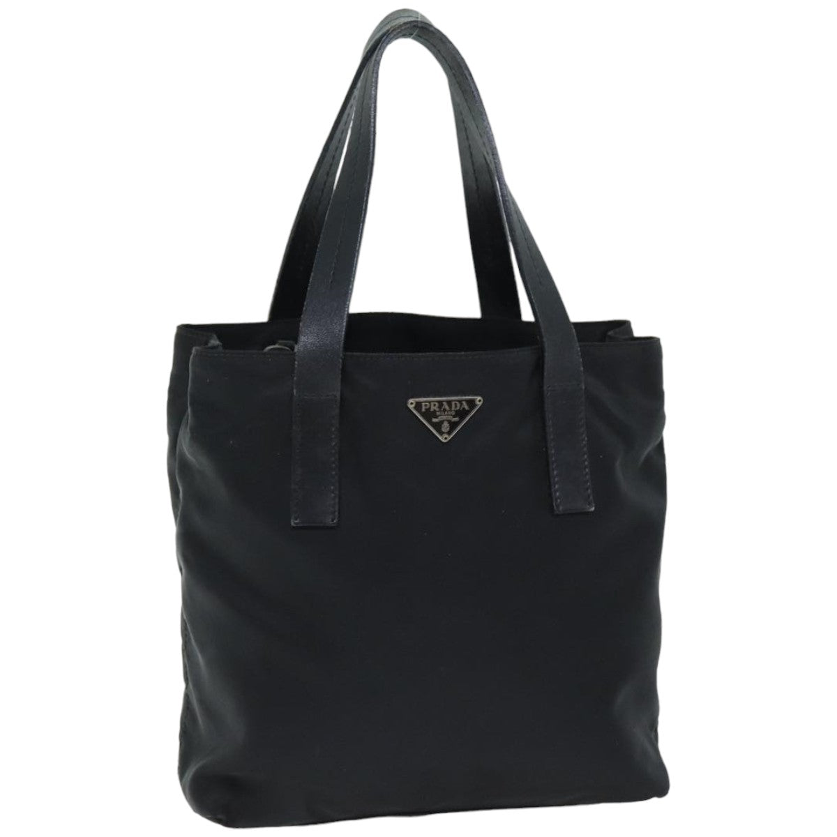 PRADA Hand Bag Nylon Black Auth 75050