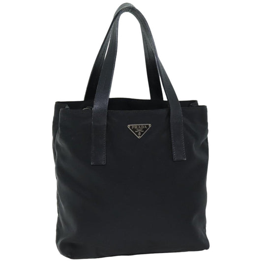 PRADA Hand Bag Nylon Black Auth 75050