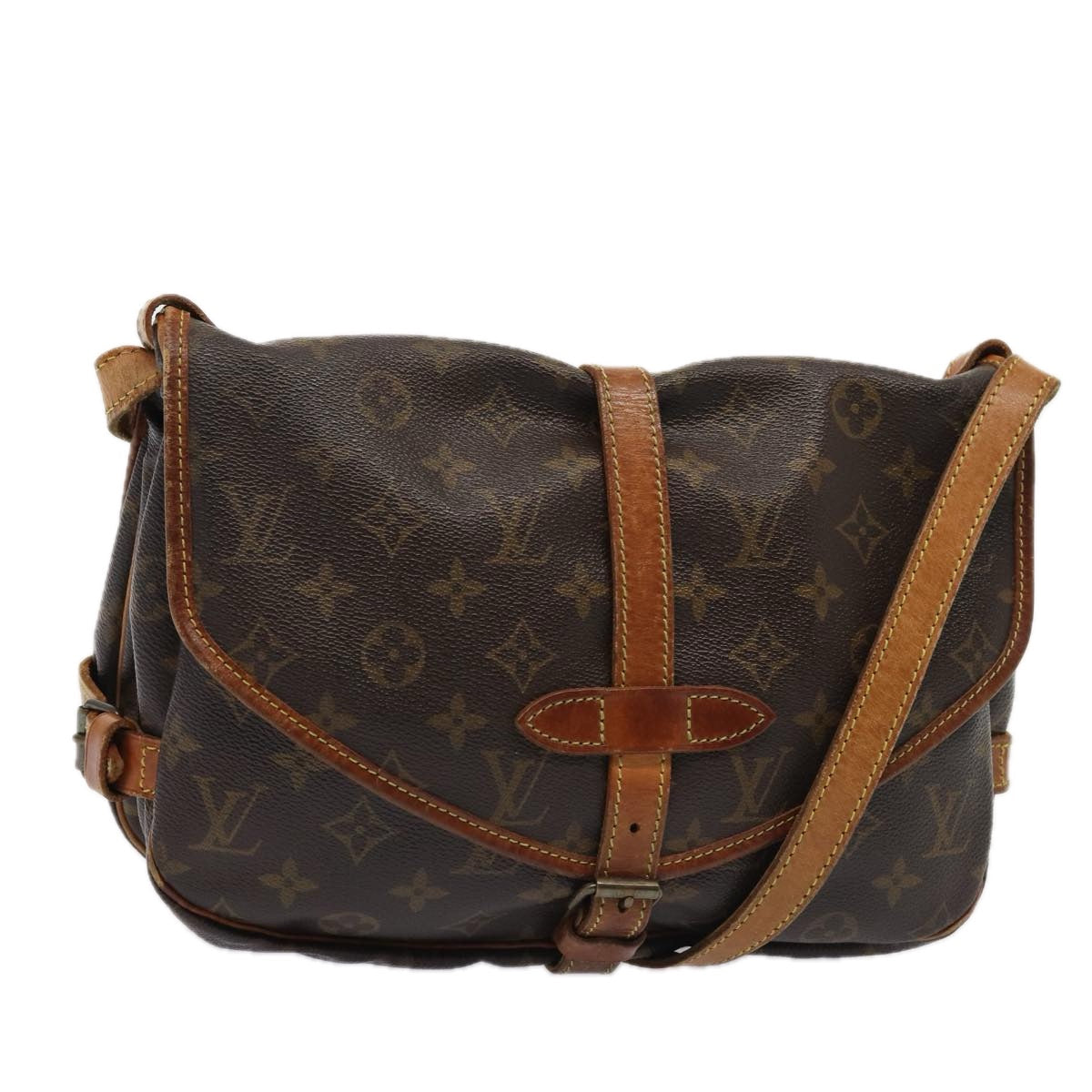 LOUIS VUITTON Monogram Saumur 30 Shoulder Bag LV Auth