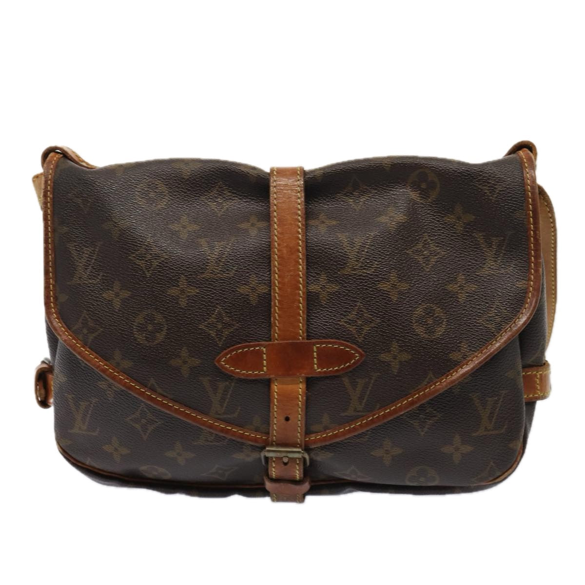 LOUIS VUITTON Monogram Saumur 30 Shoulder Bag LV Auth