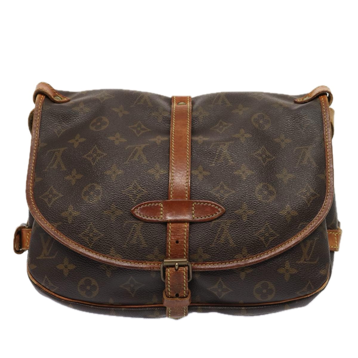 LOUIS VUITTON Monogram Saumur 30 Shoulder Bag LV Auth