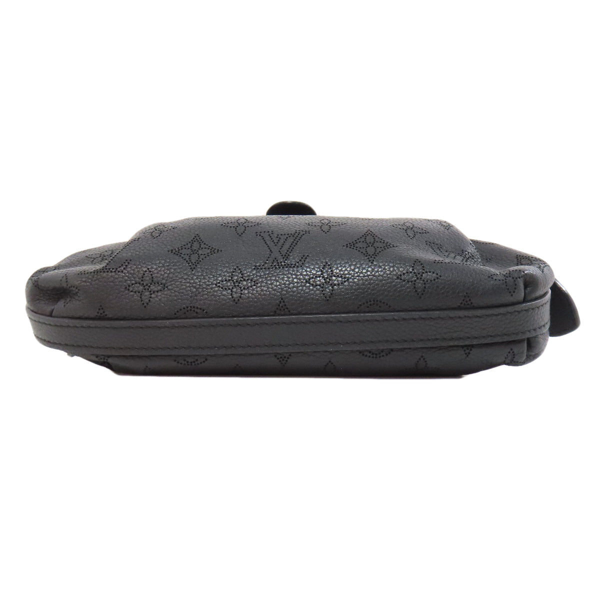 LOUIS VUITTON Shoulder Bag Mahina leather black Scala mini
