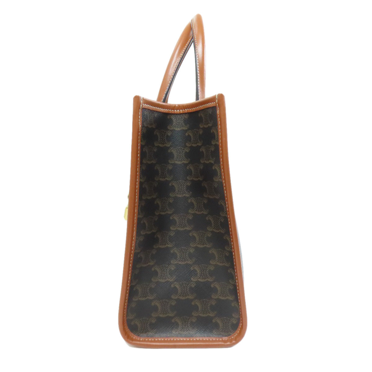 CELINE Tote Bag PVC Brown Triomphe 2WAY Women