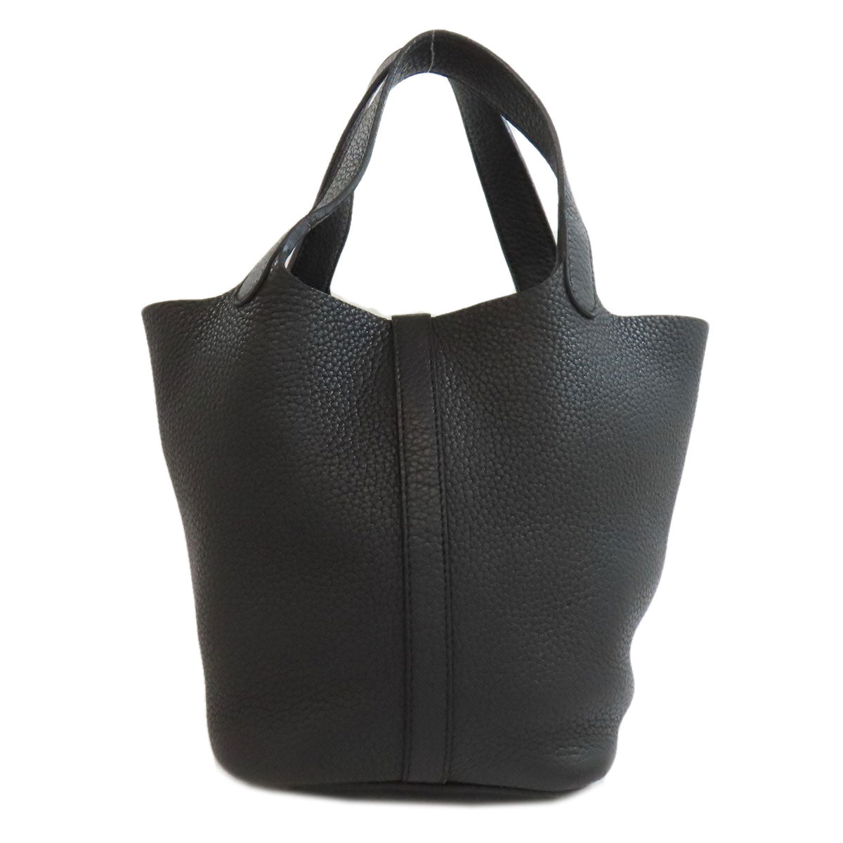 HERMES Handbag Taurillon Clemence black Picotin Lock PM SilverMetal Women