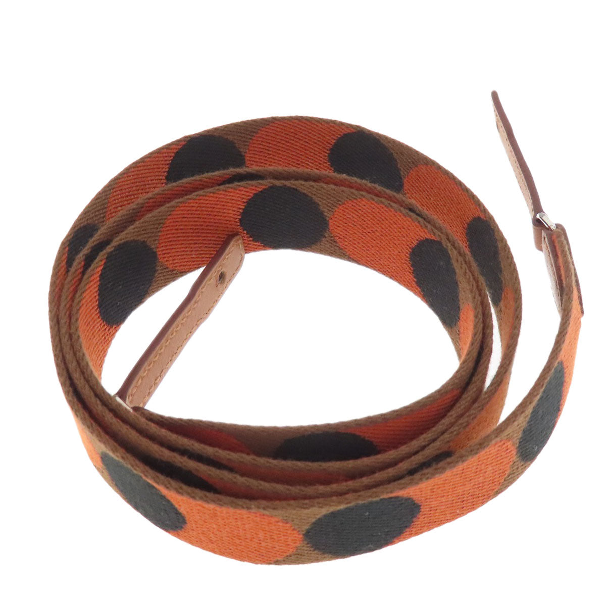HERMES Shoulder strap canvas Brown sangre flipper ball Women
