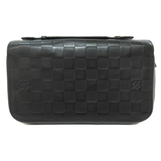 LOUIS VUITTON business bag N61254 Damier Anfini black Zippy XL mens