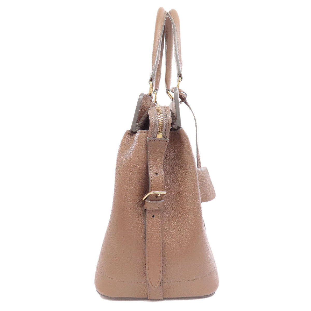 CELINE Tote Bag leather beige Caba de France Medium 2WAY Women