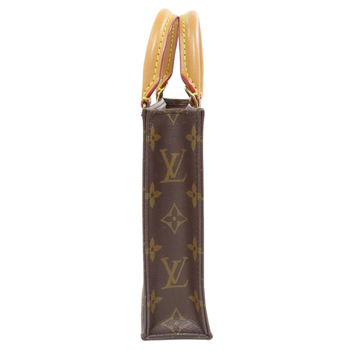 LOUIS VUITTON Handbag Monogram canvas Brown Petit Sac Plat