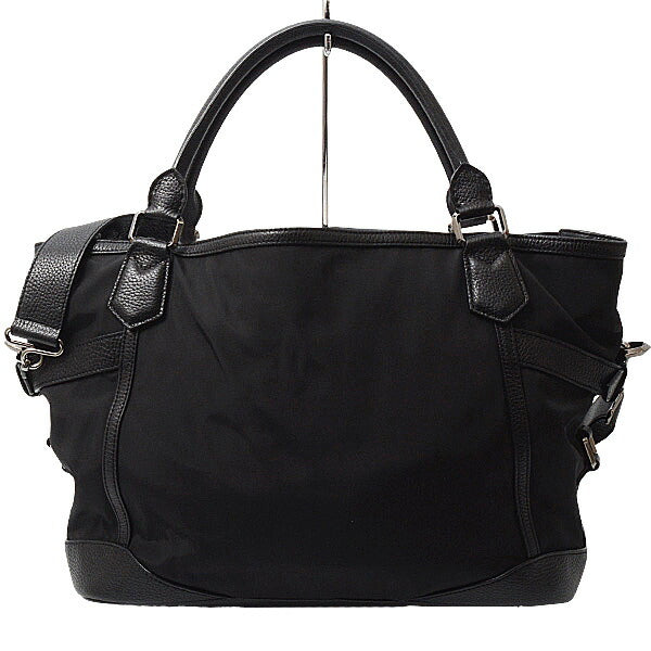 Burberry Nylon 2way Tote Bag Black