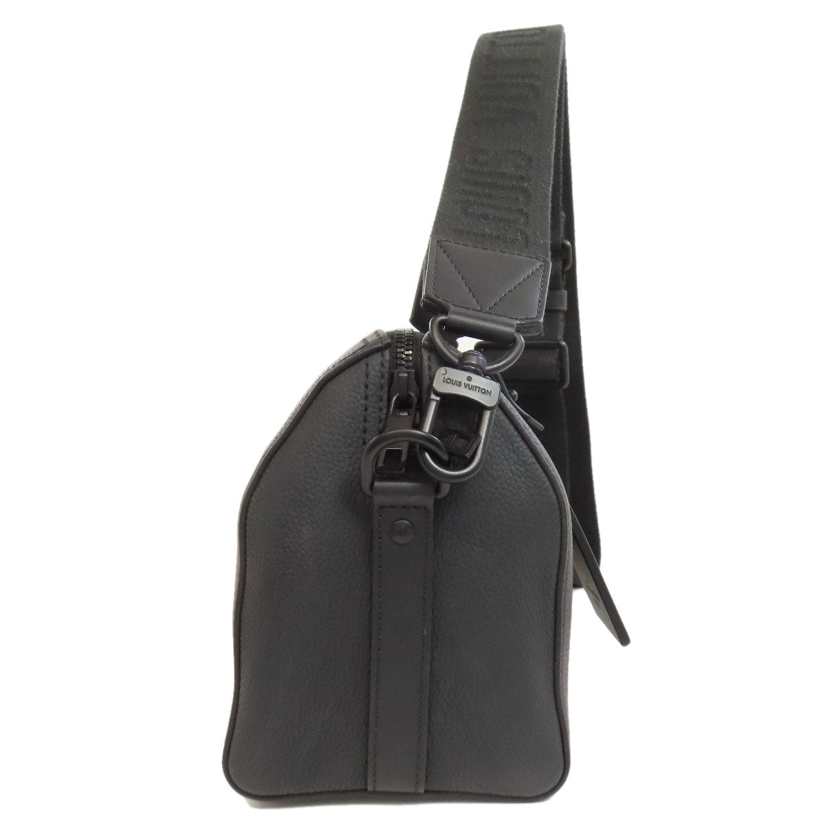 LOUIS VUITTON Shoulder Bag Calfskin black City Keepall