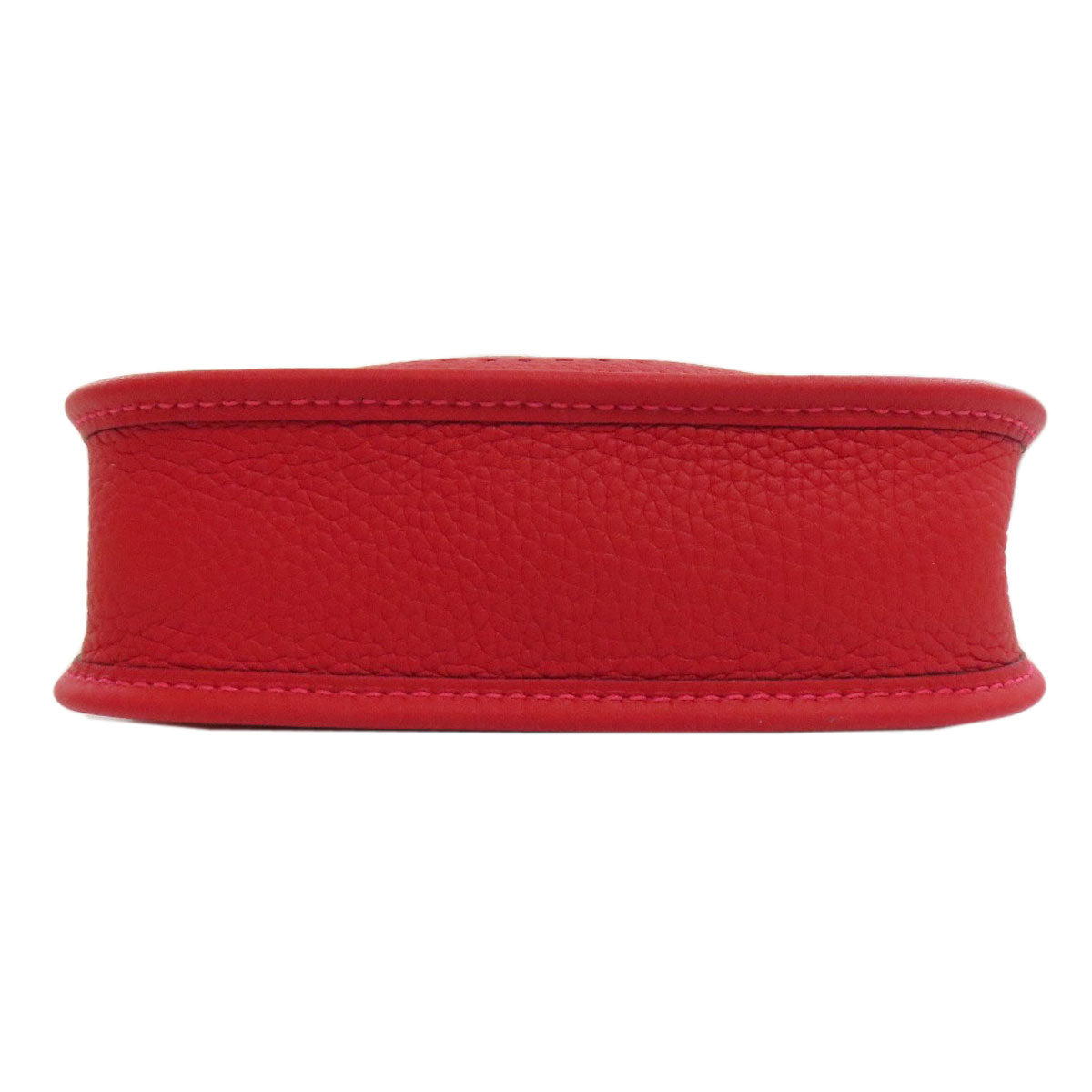 HERMES Shoulder Bag Taurillon Clemence Red Evelyn TPM Gold Metal Women