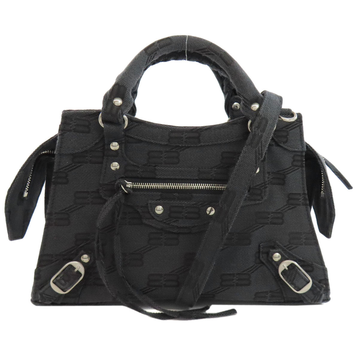 BALENCIAGA Handbag 696495 canvas gray Neo Classic City XS 2WAY