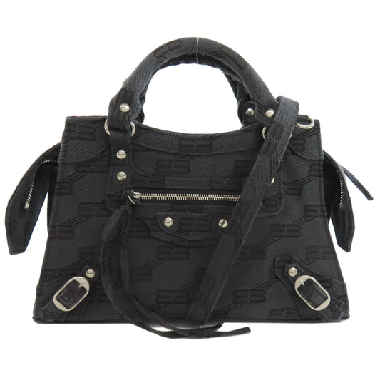 BALENCIAGA Handbag 696495 canvas gray Neo Classic City XS 2WAY