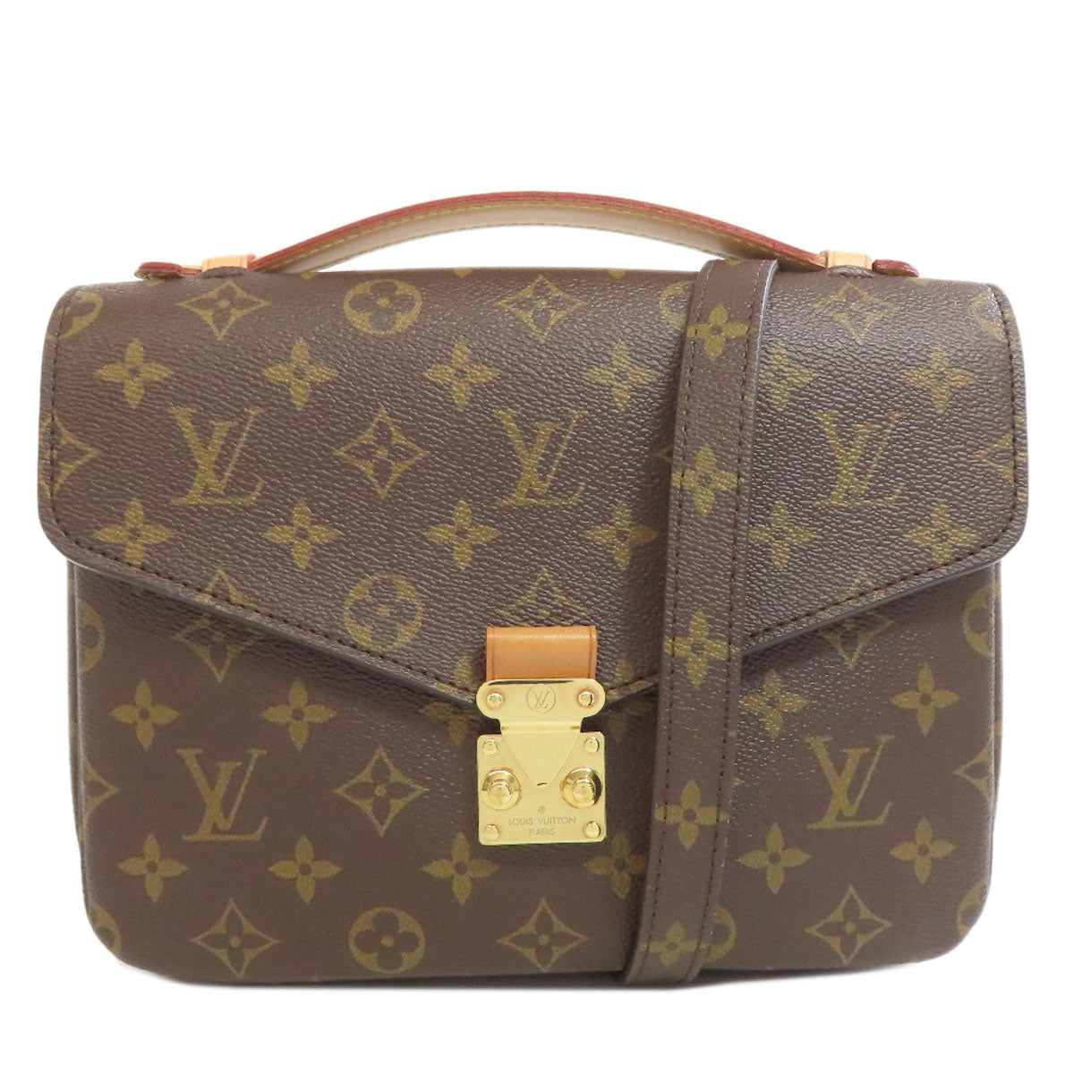 LOUIS VUITTON Handbag Monogram canvas Brown Pochette Metis MM Women