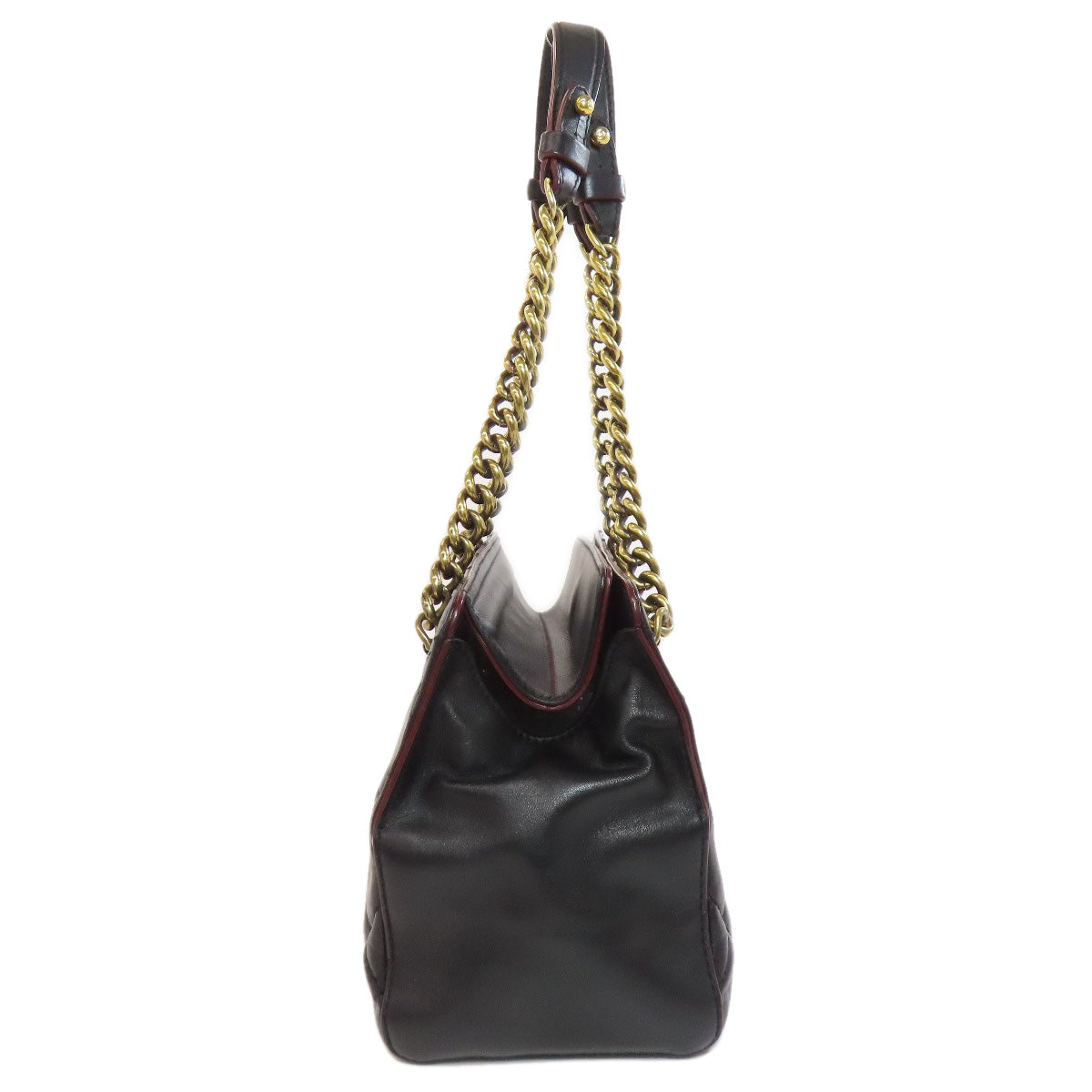 CHANEL Shoulder Bag lambskin black Chain Bag Matelasse Gold Metal