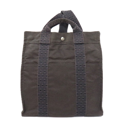 HERMES Handbag canvas gray Her Line ad MM