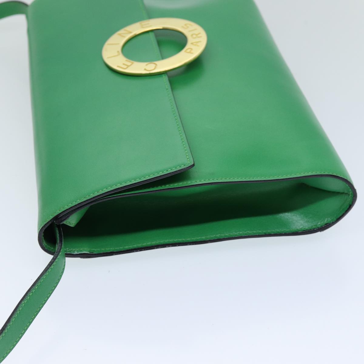 Luxury CELINE Shoulder Bag Leather Green 75227A