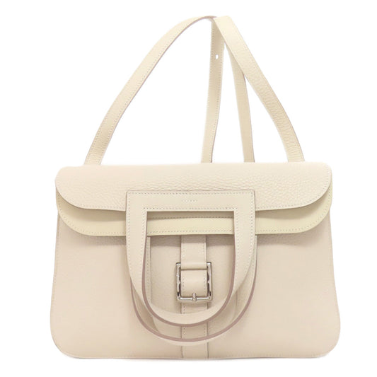 HERMES Handbag Taurillon Clemence white Arzan 31 SilverMetal