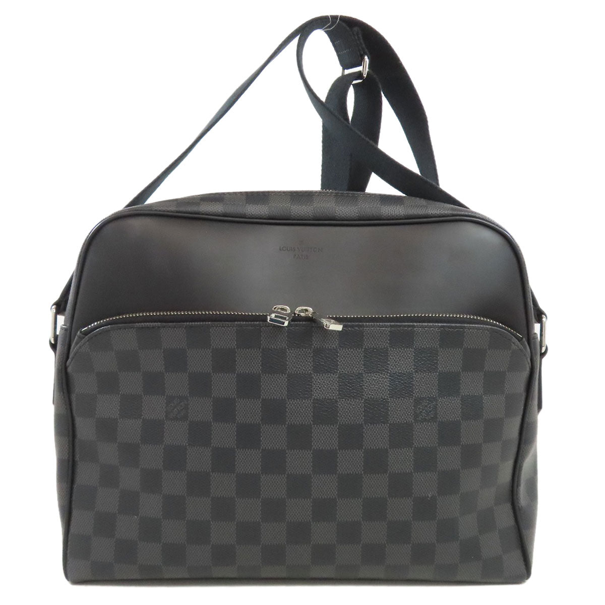 LOUIS VUITTON Shoulder Bag Damier canvas black Dayton MM Women