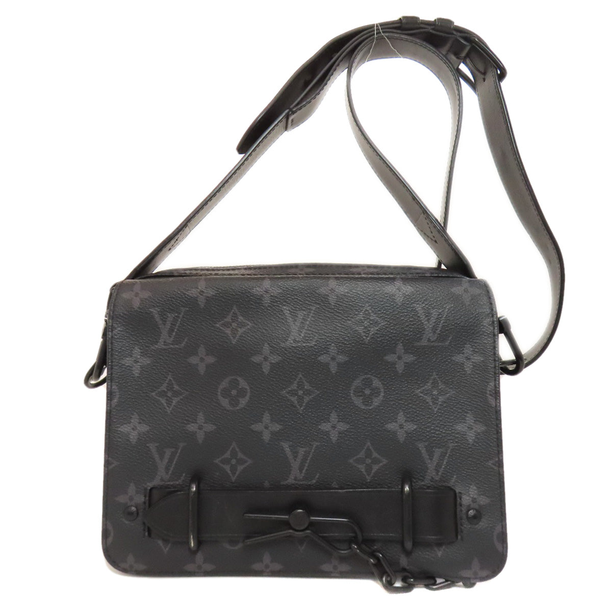 LOUIS VUITTON Shoulder Bag Monogram canvas black Steamer Messenger Women