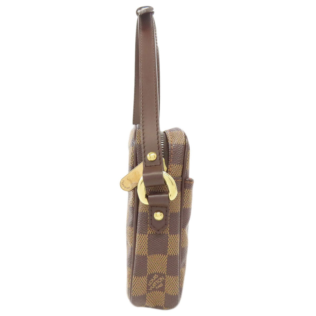 LOUIS VUITTON Shoulder Bag Damier canvas Brown lift