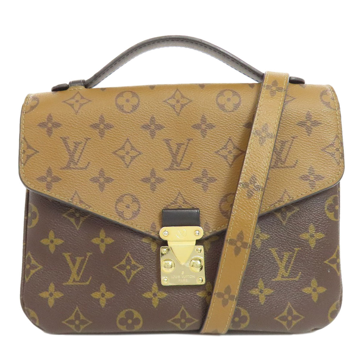 LOUIS VUITTON Handbag Monogram reverse Brown Pochette Metis Women