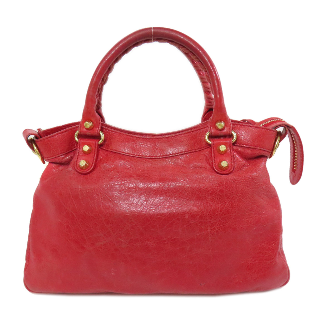BALENCIAGA Handbag leather Red Giant town