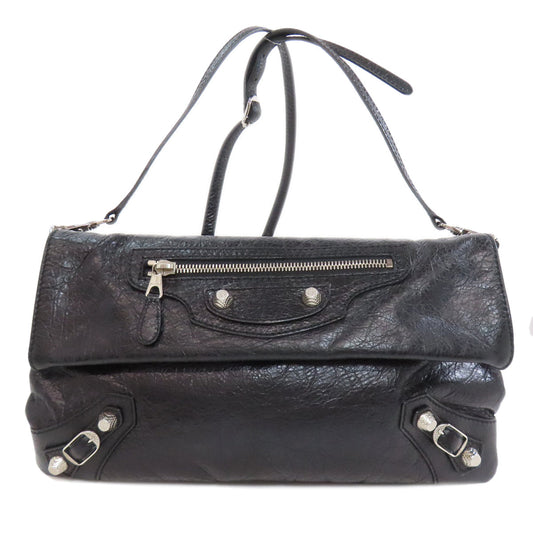 BALENCIAGA Shoulder Bag 327079 Calfskin black Giant envelope Women