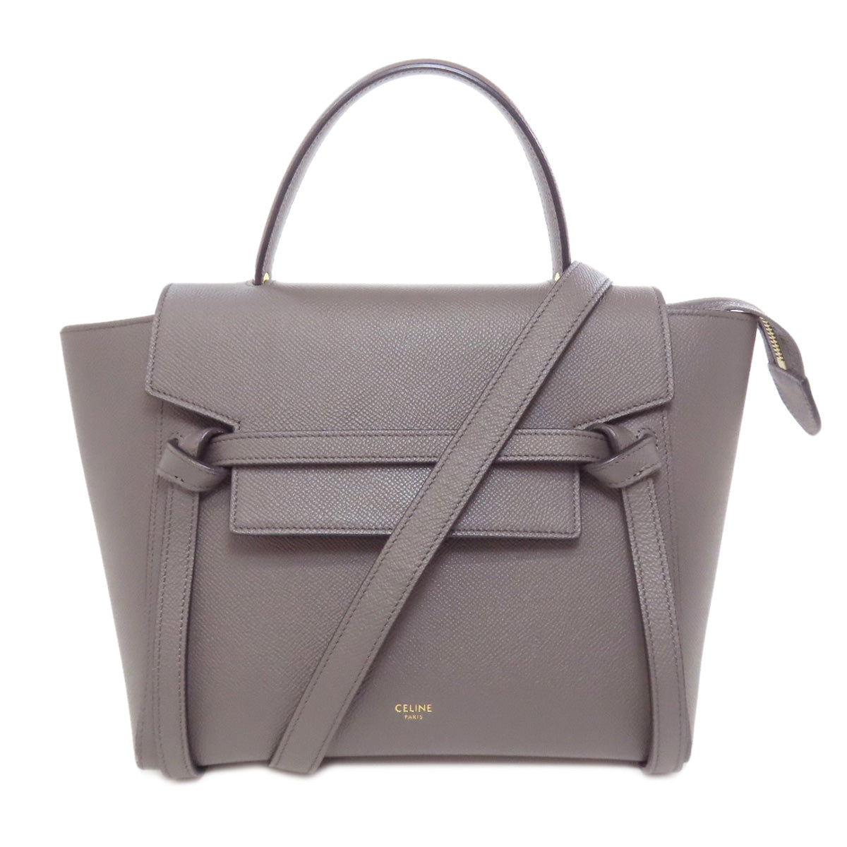 CELINE Handbag Calfskin gray Belt bag 2WAY