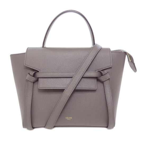 CELINE Handbag Calfskin gray Belt bag 2WAY