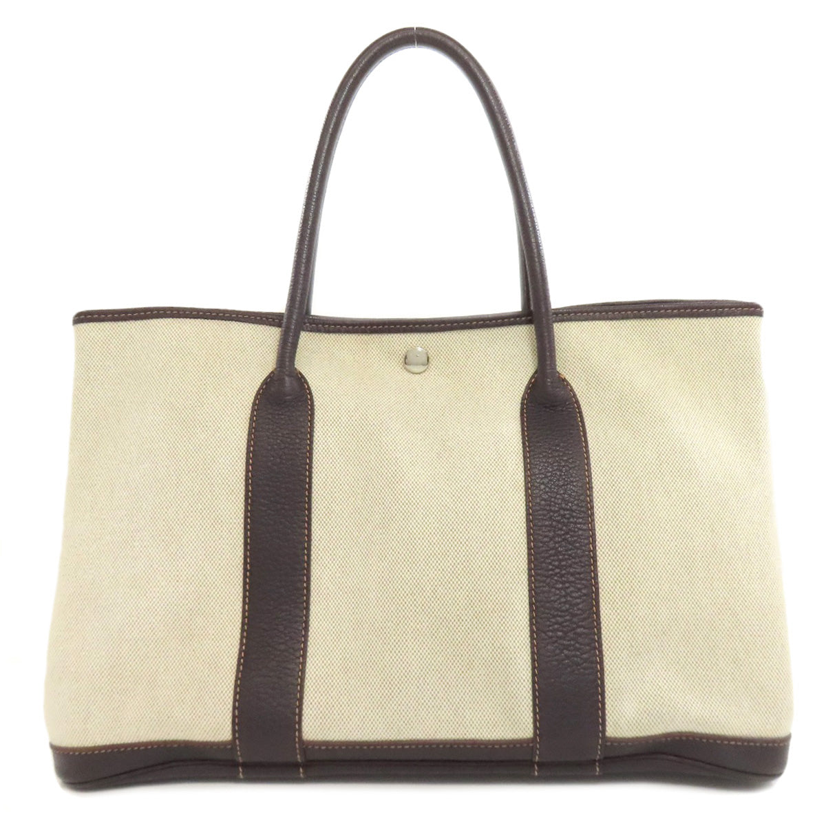 HERMES Tote Bag Tower ash Brown Garden party PM