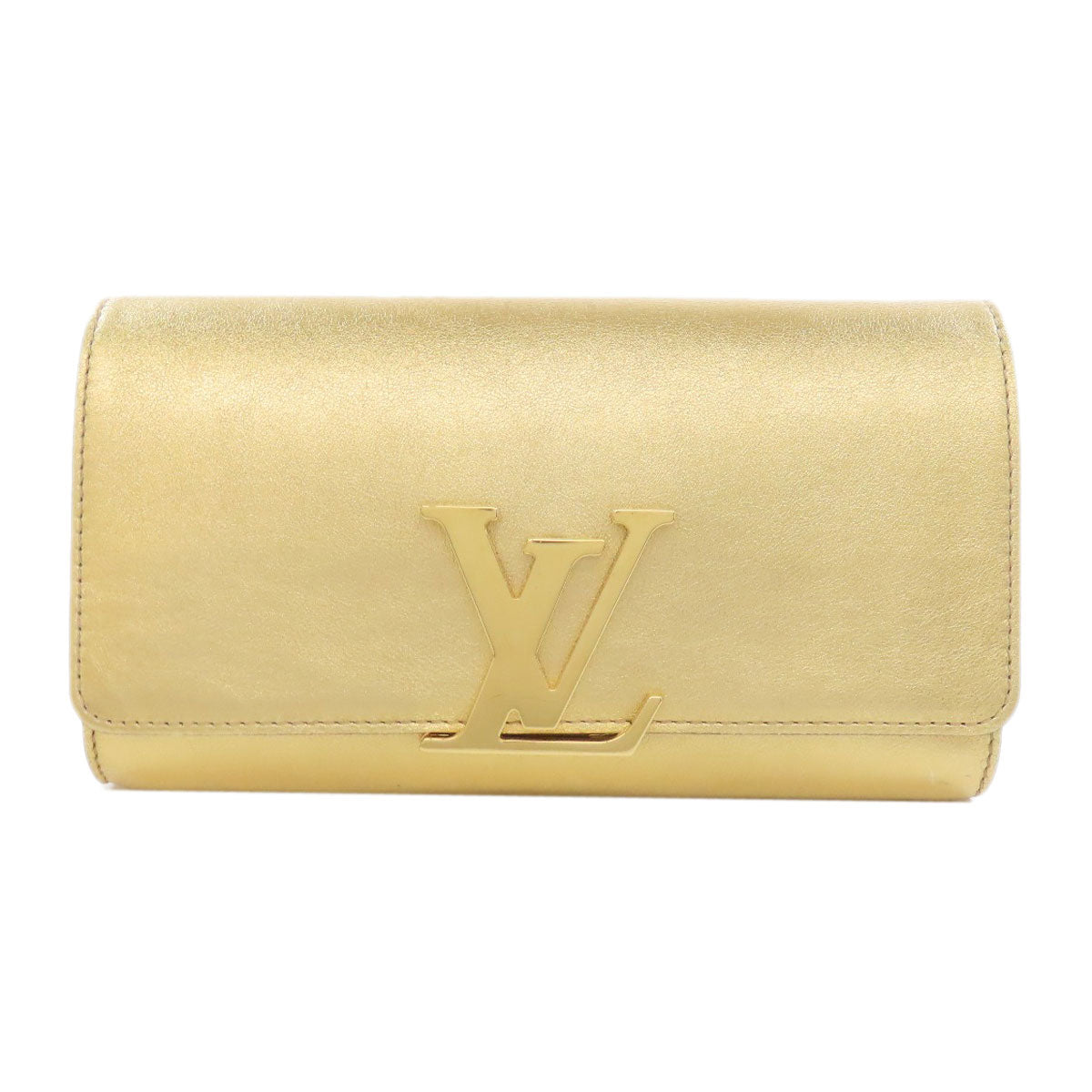 LOUIS VUITTON business bag Calfskin gold Pochette Louise EW