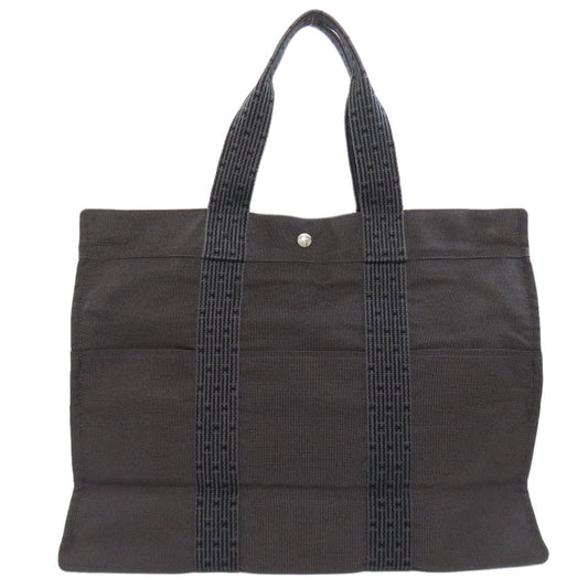 HERMES Tote Bag canvas gray Her LineGM