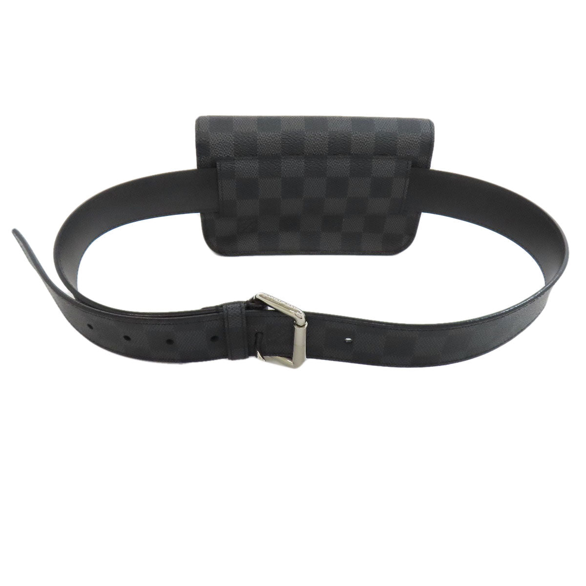 LOUIS VUITTON Sling bag Damier canvas black sun tulle Pochette homme Women