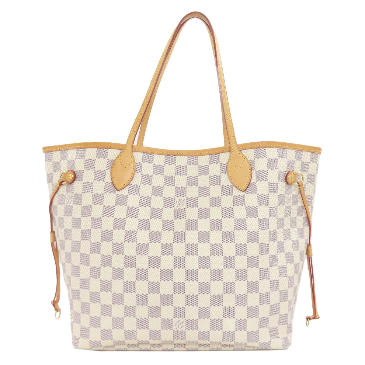 LOUIS VUITTON Tote Bag Damier canvas white Neverfull MM Old Women