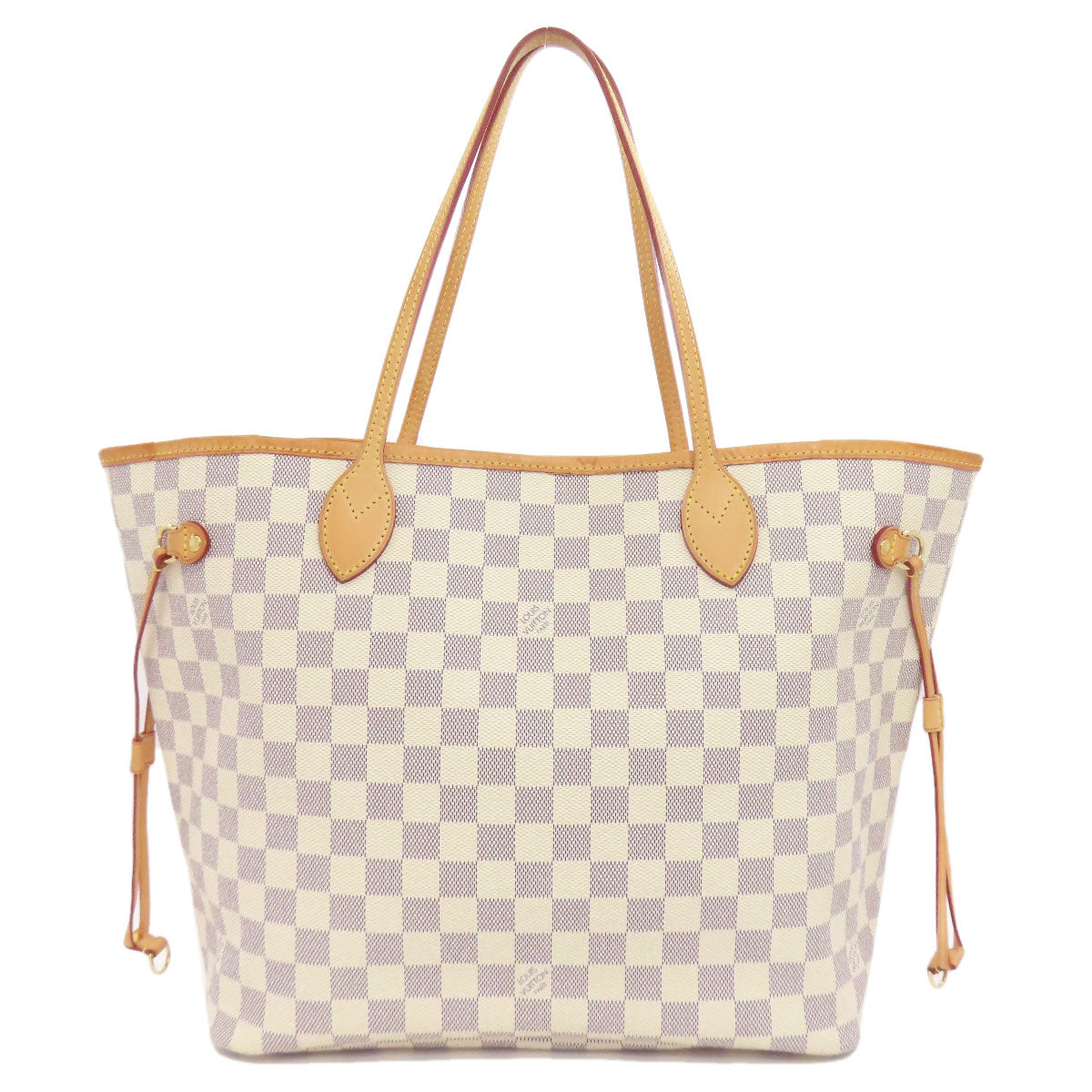LOUIS VUITTON Tote Bag Damier canvas white Neverfull MM Old Women