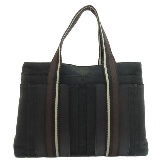 HERMES Tote Bag canvas black Trocha Horizontal Zonal MM