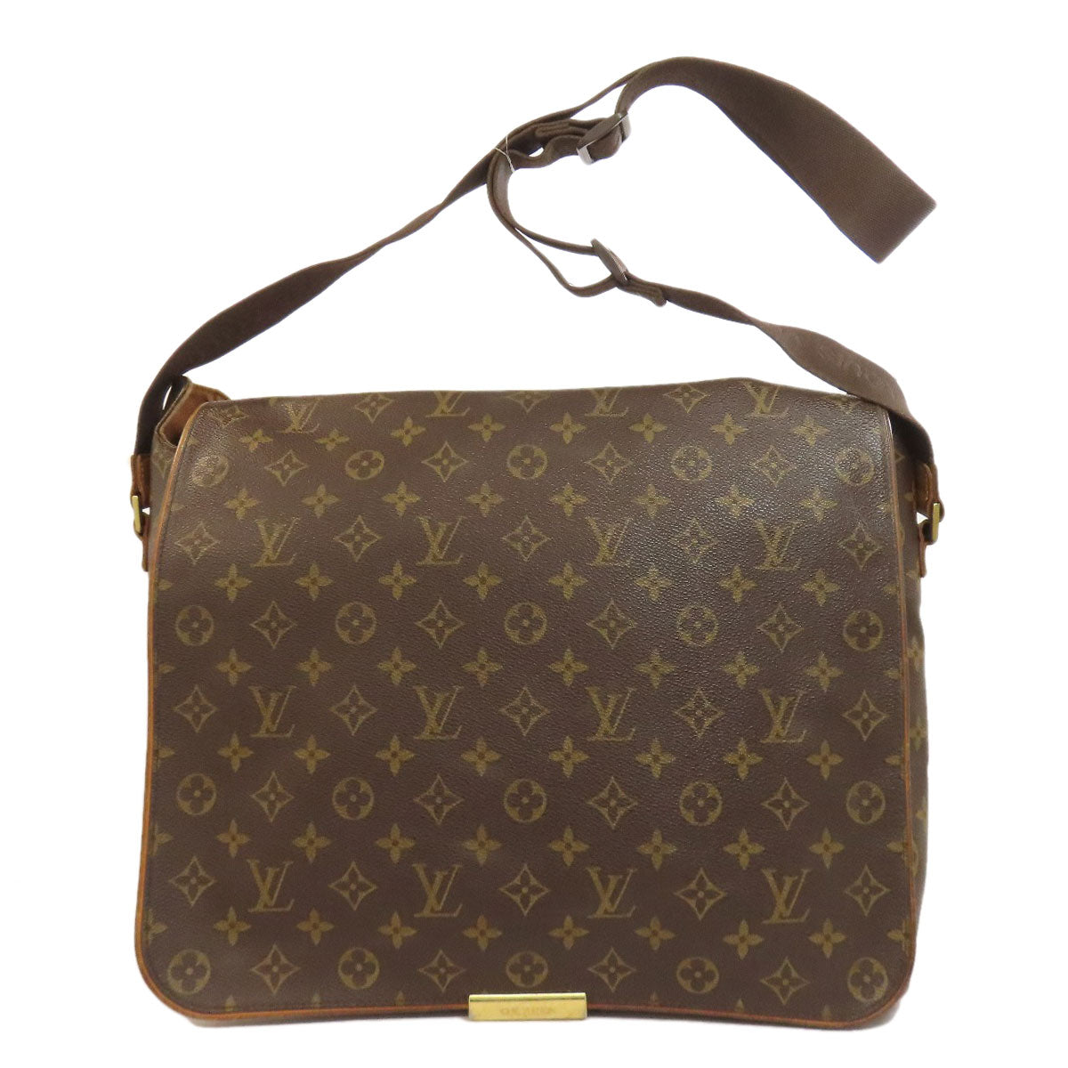 LOUIS VUITTON Shoulder Bag Monogram canvas Brown Abbesses