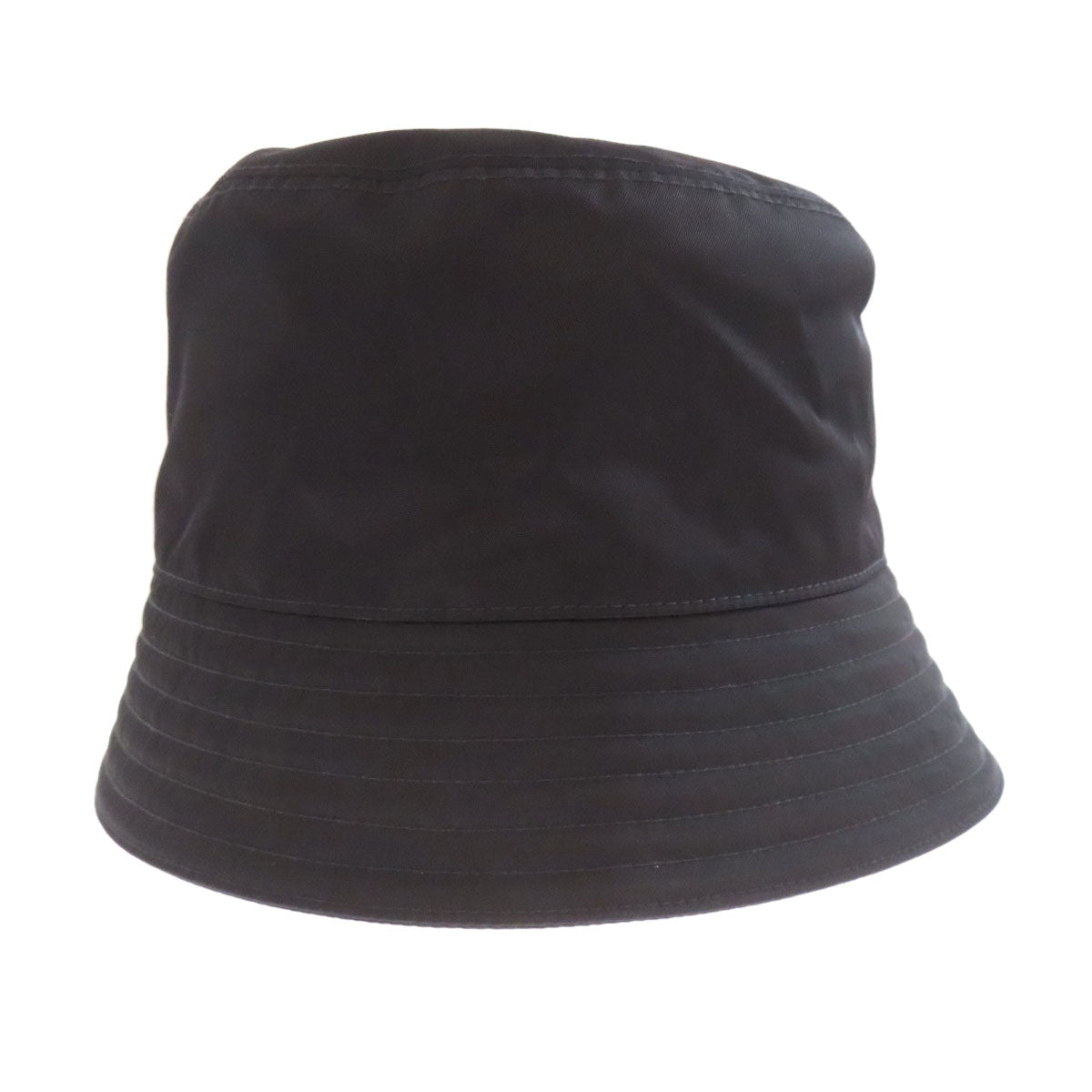 PRADA hat Nylon black logoMetal Baguette Hat S