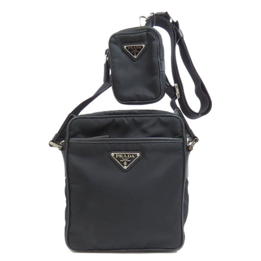 PRADA Shoulder Bag Nylon black logoMetal Women