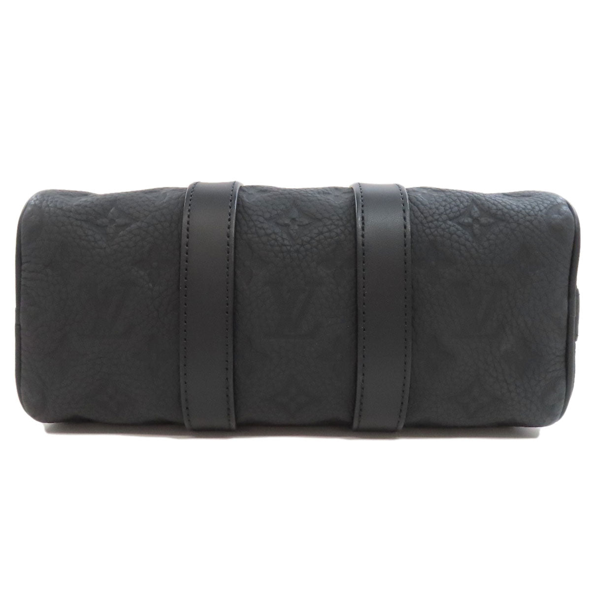 LOUIS VUITTON Handbag Taurillon Clemence Leather black Keepall ?bandouliere 25