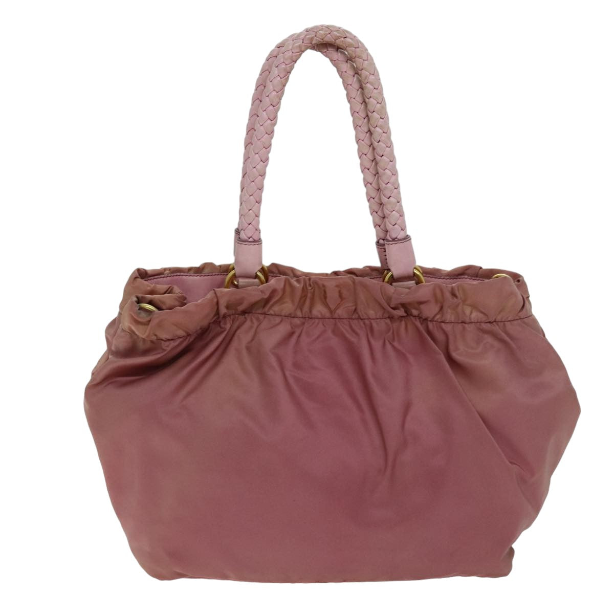 PRADA Hand Bag Nylon 2way Pink Auth