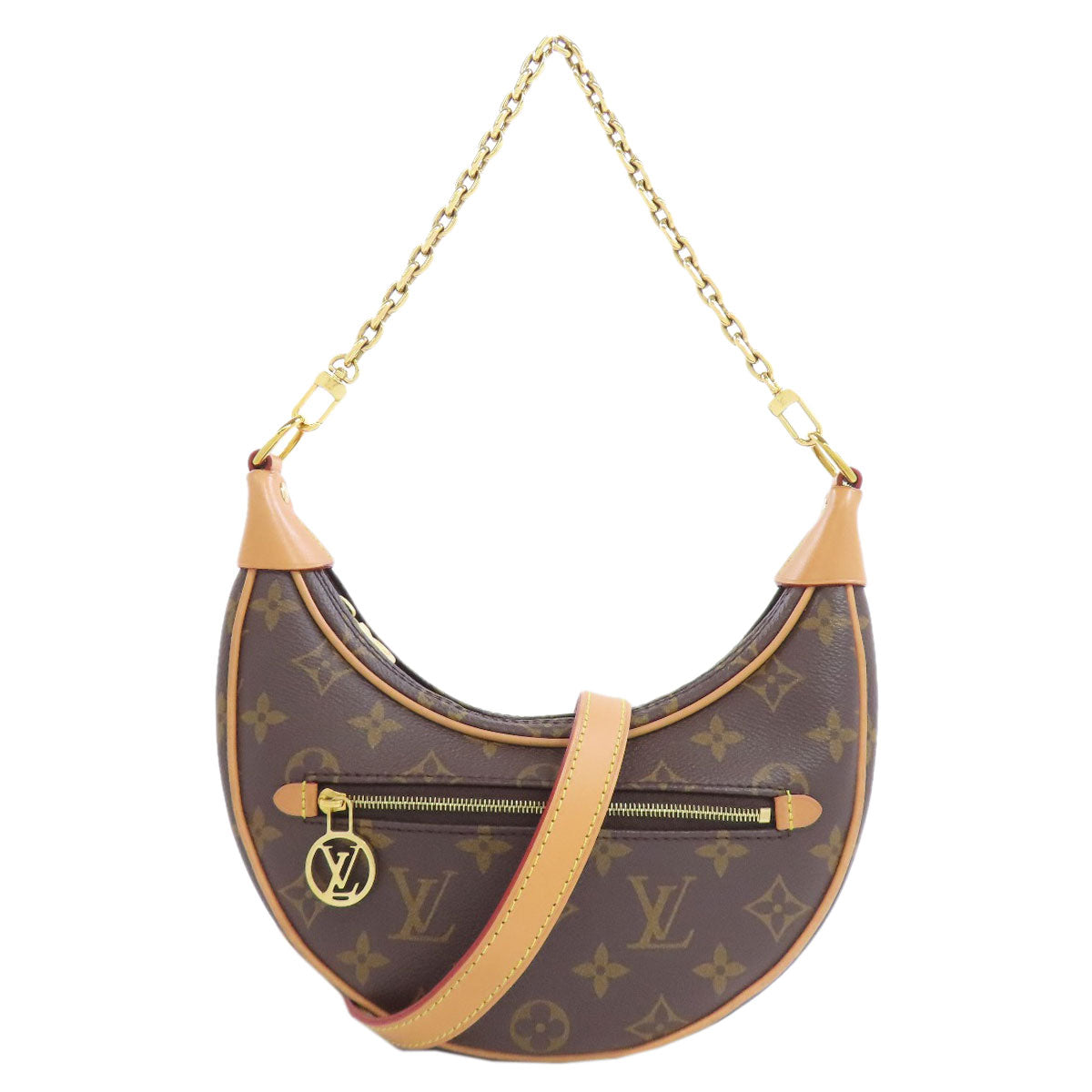 LOUIS VUITTON Handbag Monogram canvas Brown loop Women