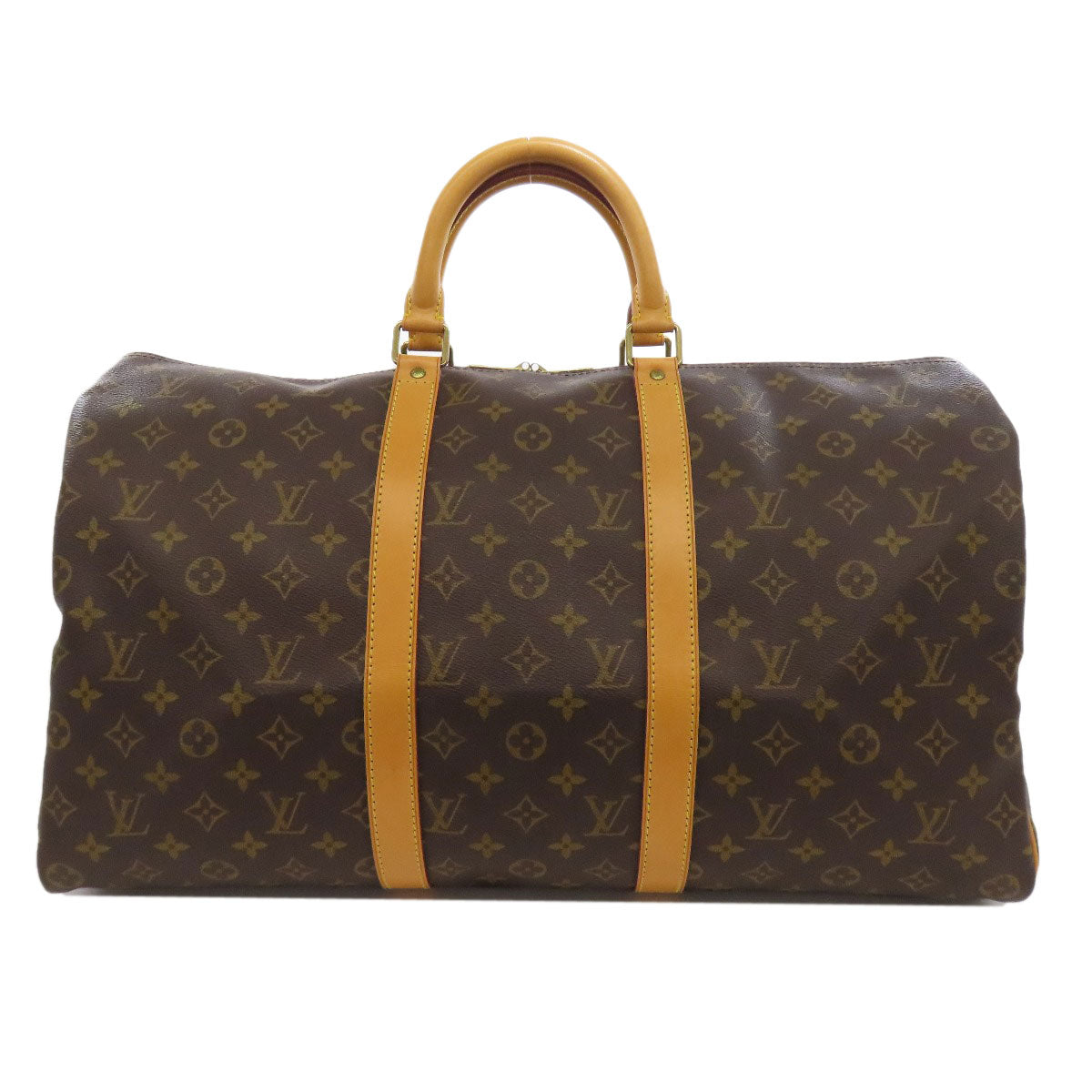 LOUIS VUITTON Boston Duffel bag Monogram canvas Brown Keepall 50 Women