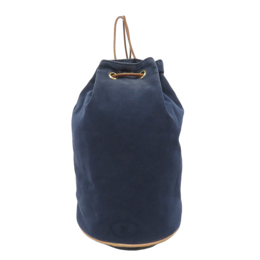 HERMES Shoulder Bag cotton Navy POSITION MIMILL