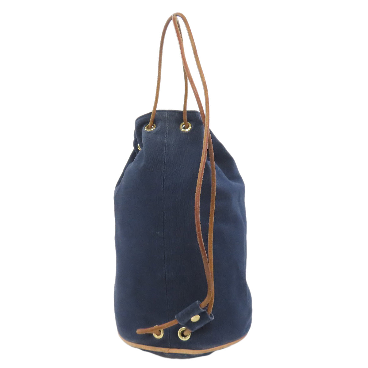 HERMES Shoulder Bag cotton Navy POSITION MIMILL